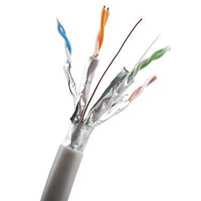 PVC de cuivre 10 Gigabit Ethernet câble le câble Ethernet protégé par Cat6a de 23awg 0.57mm