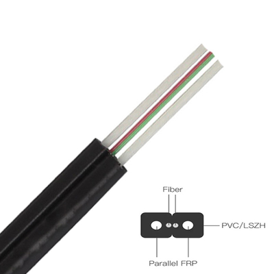 Câble optique d'intérieur de fibre de mode unitaire de noyau du câble d'interface de G.657A2 GJXFH FTTH 4