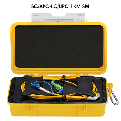 Anneaux optiques de fibre de la boîte 1310/1550nm de câble de lancement de la fibre OTDR de SC/APC-LC/UPC 2km