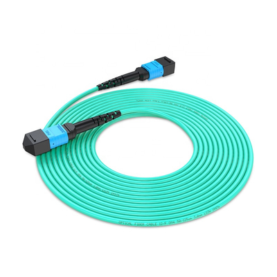 12 la fibre LSZH 10m DACTYLOGRAPHIENT B Mpo à la corde de correction de fibre du câble OM3 de fibre de Mpo