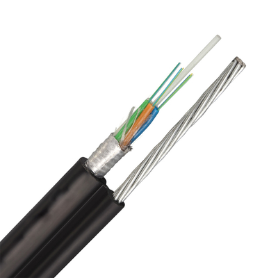 Câble aérien de fibre de GYTC8A du schéma 8 de fibre de noyau autosuffisant du câble optique 12/24/96