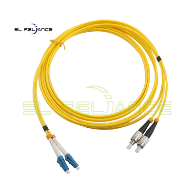 LC/UPC- corde de correction optique DUPLEX de fibre du SM G.652D de FC/UPC 3.0mm*2