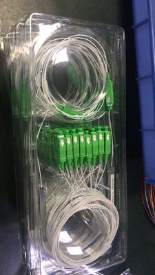 Diviseur bleu de fibre de manière de la fibre 8 de Sc UPC, diviseur de PLC 1x8 avec la boursouflure